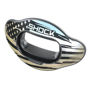 Shock Doctor Ersatz Shield für Interchange Lip Guard - Black Chrome Flag